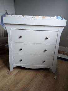 CuddleCo Clara  - 3 Drawer- Changing Unit - White