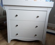 CuddleCo Clara  - 3 Drawer- Changing Unit - White
