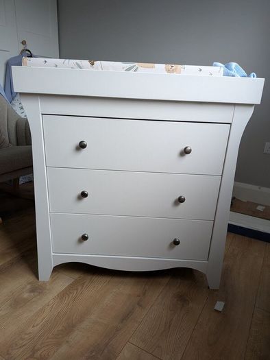 CuddleCo Clara  - 3 Drawer- Changing Unit - White