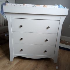 CuddleCo Clara  - 3 Drawer- Changing Unit - White