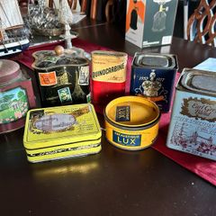 Collection of old vintage tins