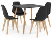 5 Piece Dining Set Black