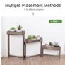 BRAND NEW 3 Tier Wooden Garden Plant Stand Vintage Folding Display Shelf for Indoor Outdoor Yard Image 3