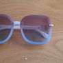 Jessica Simpson  Square Metal Aviator Pilot Sunglasses in Rose Gold & White Image 4