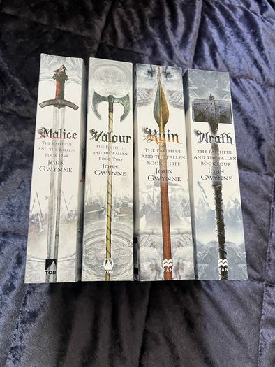 John Gwynne 4 Book Set Like New Condition Malice Valour Ruin Wrath The Faithful and the Fallen Series