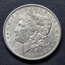 1890 USA Silver Morgan Dollar coin Image 4