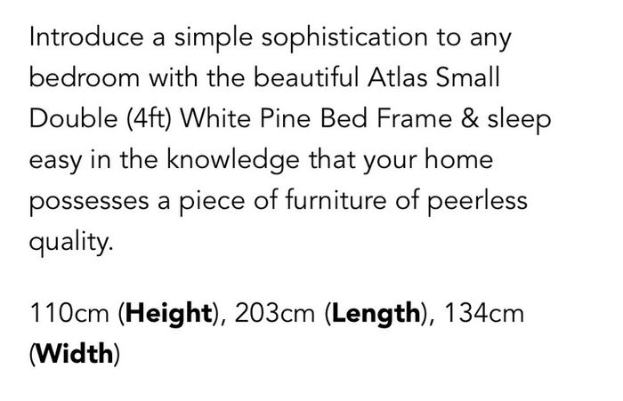 Small Double Bed