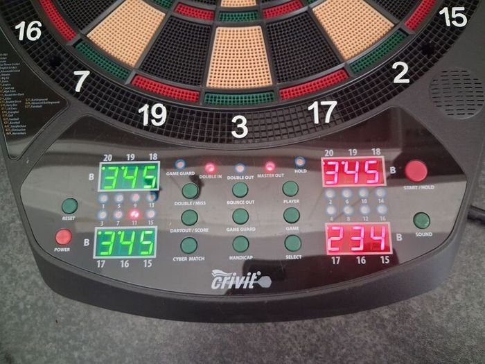 Crivit Electronic Dart Game With Darts & Instruction Manuel - RRP - 29.99