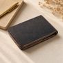 Unisex Genuine Leather Bifold Wallet Slim Vintage Brown Leather Wallet with Multiple Card Slots Image 8