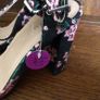 BNWTS Ladies High block heel Black floral sandals size 5 includes post Image 2