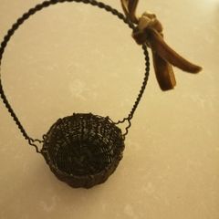 antique wirework miniature basket