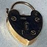 Pristine Vintage 9ct Gold Heart Padlock Charm Image 8