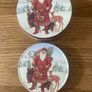 Santa Tin with 6 coasters Christmas decoration Image 3