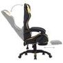 Racing Chair with Footrest Gold and Black Faux Leather Image 7
