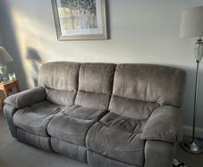3 & 2 Seater Manual Recliner Sofa Set - Grey