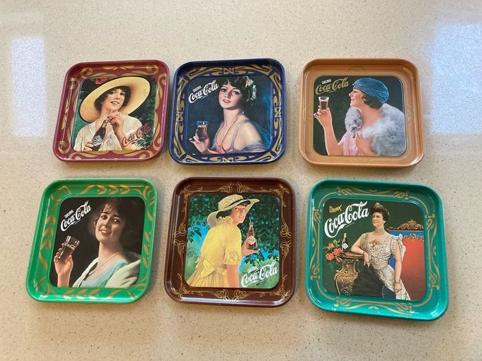 Coca Cola Liberty Metal coasters set