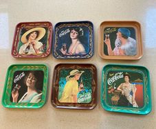 Coca Cola Liberty Metal coasters set