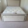New 4'6" Grey Plush Bumper bed & MemoryFoam Orthopedic Mattress Image 4