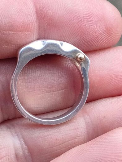 Modernist Serpent Irish Sterling Silver Ring