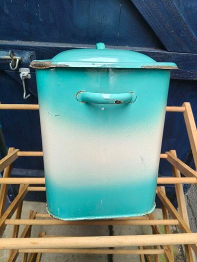 Old enamel Bread Bin