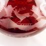 Bohemian Ruby Red Cut-to-Clear Glass Decanter. Etched Stag, Bird & Ferns. 36.5cm (14.4 inches). Ball Stopper Image 10