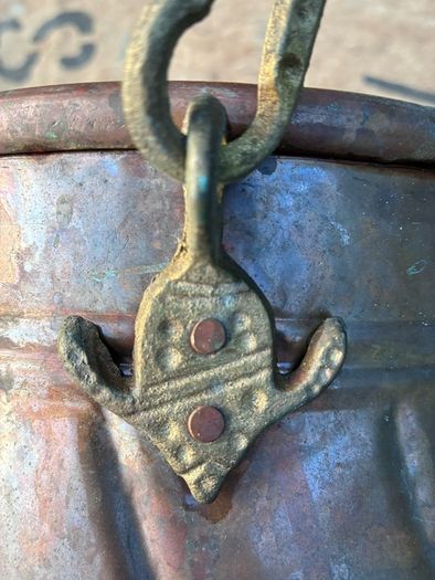 Antique hand made copper planter
