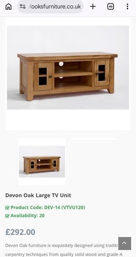 Devon Oak large TV unit