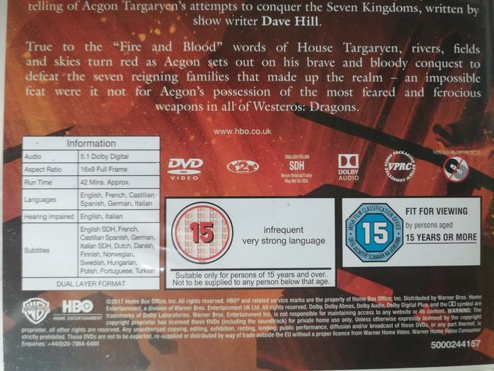 Game Of Thrones (Complete Collection 1-8 + Conquest & Rebellion) [DVD TV Boxsets]