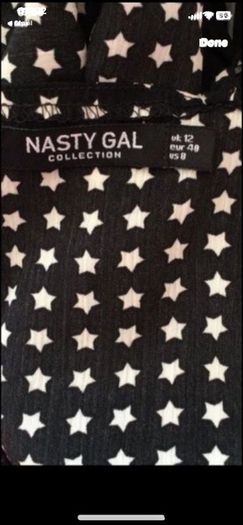 dress nasty gall wrap effect dress size 12 black & white