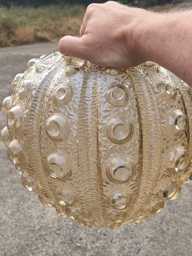 Mid century large brutalist ceiling shade