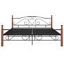 Bed Frame Black Metal 200x200 cm Image 7
