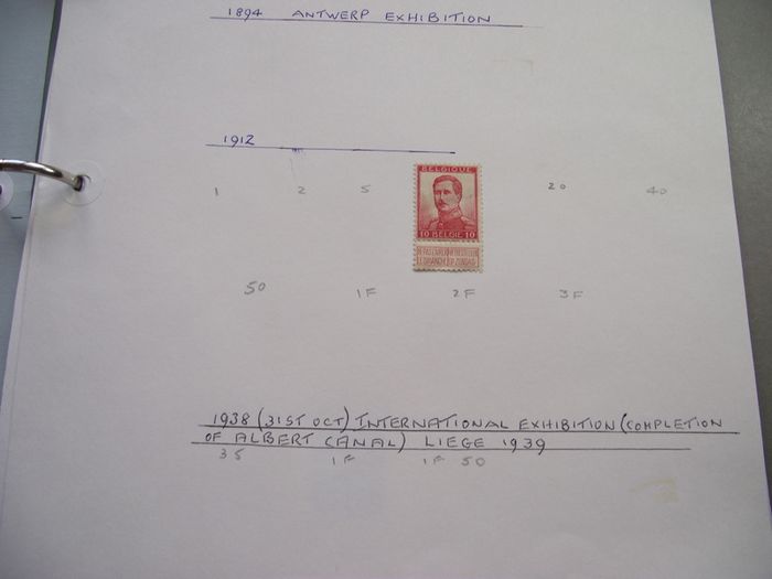 A collection of Belgian stamps on pages in binder (1893-1998)