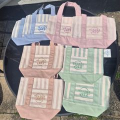 Trader Joe's Striped Mini Canvas Tote Bag