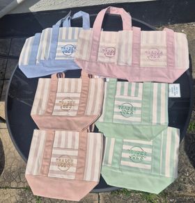 Trader Joe's Striped Mini Canvas Tote Bag