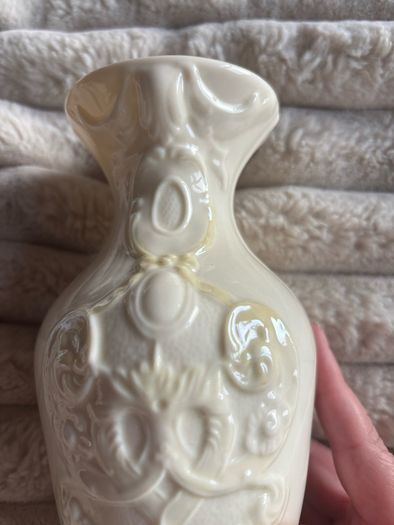 Vintage Lenox Ivory Porcelain Embossed Vase (8.25")