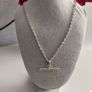 Antique Silver Plated T-bar Necklace Image 3