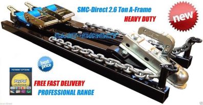 SMC-DIRECT 2.6TON Car Towing A-Frame Recovery Dolly Trailer