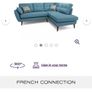 French Connection Stunning Sofa & Footstool Image 5