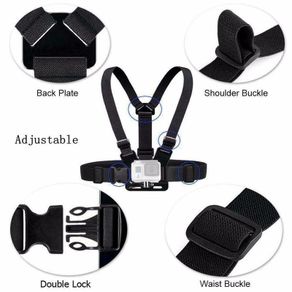 Chest Strap Mount Belt for Gopro Hero 9 8 7 6 5 4 Insta360 R X2 DJI OSMO Action Camera Harness for Go Pro SJCAM EKEN Accessories