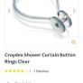 Almost new shower curtain, rail and rings Image 3