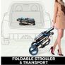 BRAND NEW 2 in 1 Portable Baby Stroller Blue Anti-Shock Springs Foldable Luxury Baby Stroller Adjustable High View Pram Stollers Image 4