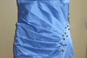 halter blue dress with rhinestones sizes xs/s and m/l