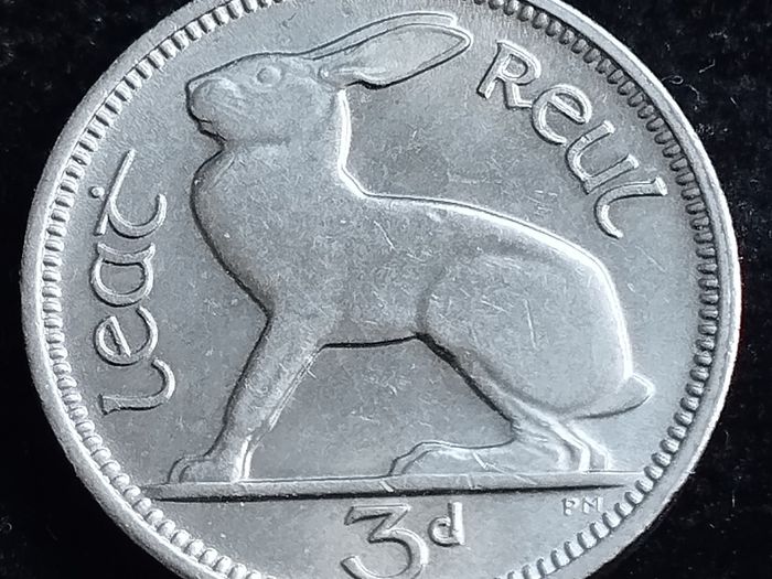 Ireland - 1967 - 3 Pence - Hare - High Grade - KM.12a - [#2050]
