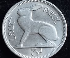Ireland - 1967 - 3 Pence - Hare - High Grade - KM.12a - [#2050]