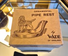 Vintage Wade England Ceramic Pipe Stand- German Shepherd Alsatian Figurine - Boxed, AV