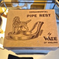 Vintage Wade England Ceramic Pipe Stand- German Shepherd Alsatian Figurine - Boxed, AV