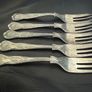 Set 5 Kings Pattern A1 Silver Plated Newbridge Irish Dessert Forks Image 3
