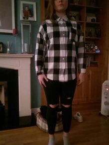 Ladies Checkerboard Shirt. Size 12
