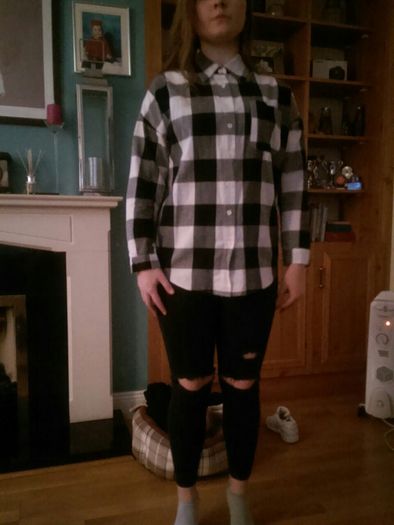 Ladies Checkerboard Shirt. Size 12
