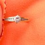 18ct Solid Gold Solitaire Ring with Accent CZStones Image 2